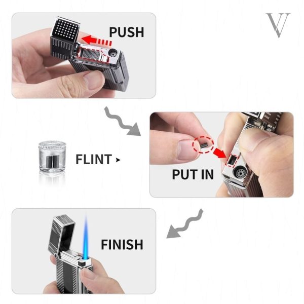 Briquet design à flamme parfaite - GAMBIT pour les connaisseurs