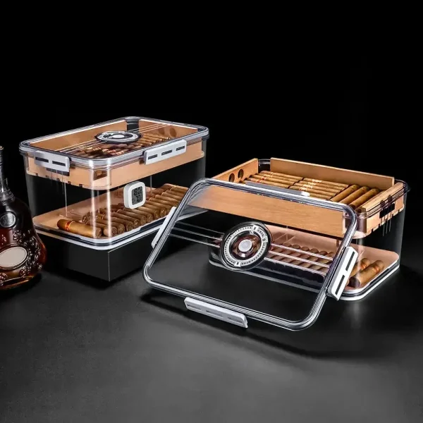 Humidor moderne en verre pour cigares