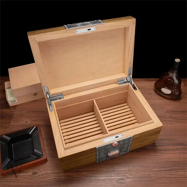 Cave à cigares artisanale avec finition raffinée