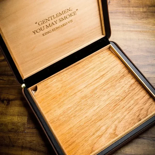 Humidor en cuir pour le rangement de cigares