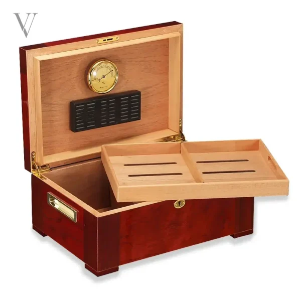 Cave à cigares Premium en bois noble, esthétique raffinée