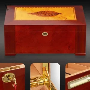Coffret à cigares élégant en bois de cèdre