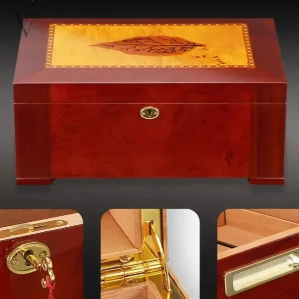 Coffret à cigares élégant en bois de cèdre