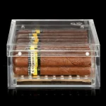 Cave à cigares en cristal pour une visibilité élégante
