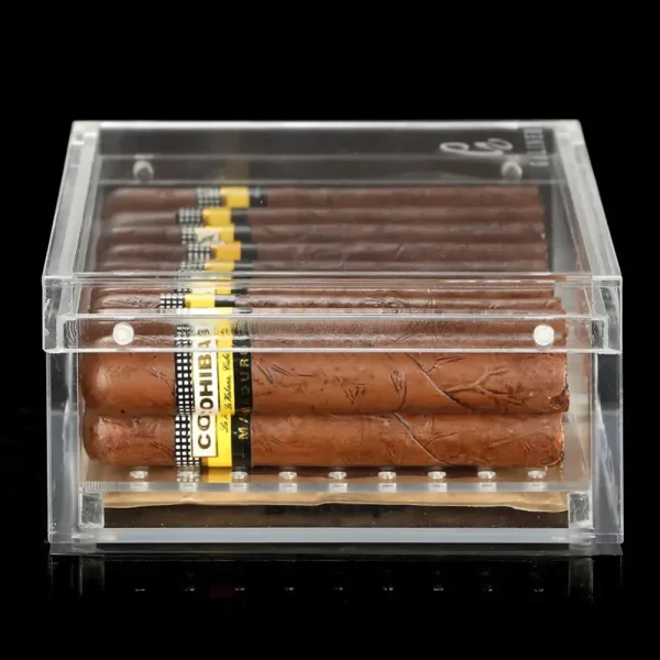 Cave à cigares en cristal pour une visibilité élégante