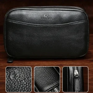 Humidor portable en cuir pour cigares