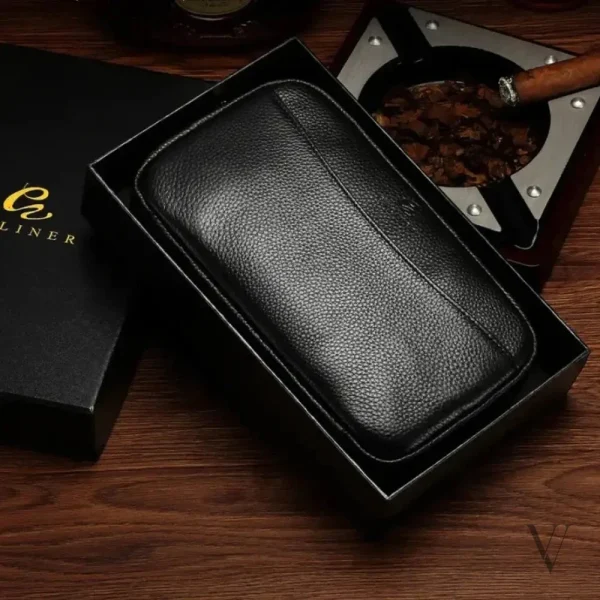 Coffret de voyage en cuir élégant pour cigars