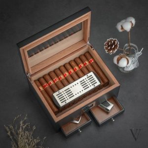 Humidor élégant pour cigares, modèle DUNE