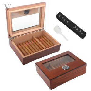 Humidor élégant en bois pour conservation des cigares