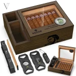 Coffret de cave à cigares avec accessoires complets