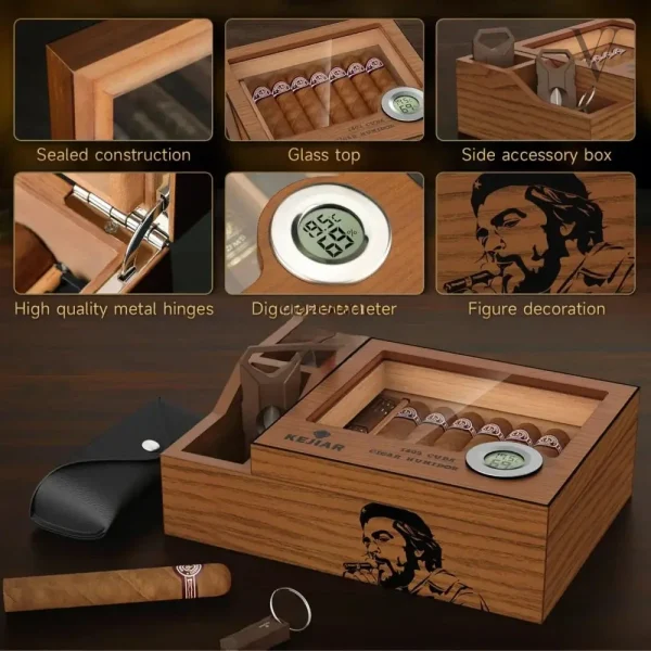 Cave à cigares Libertador avec finitions soignées