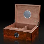 Cave à cigares luxe avec hublot pour 50 cigares