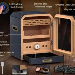 Cave à cigares avec humidificateur intégré