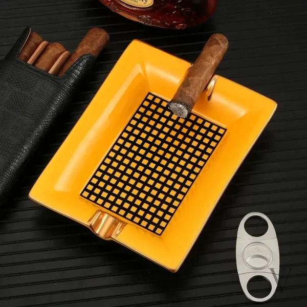 Cendrier design pour deux cigares de qualité supérieure
