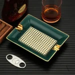 Cendrier à cigares Monroe Gold, accessoire raffiné
