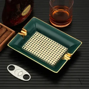 Cendrier à cigares Monroe Gold, accessoire raffiné