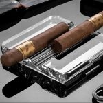 Cendrier en verre transparent pour cigares - Crystal Duo