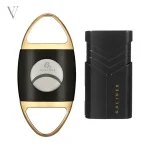 Coffret de luxe : briquet et coupe-cigare haut de gamme