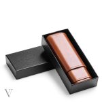 Accessoire chic pour fumeurs : étui 2-3 cigares Damas Wood