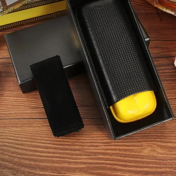 Étui à cigare en cuir, facile à transporter