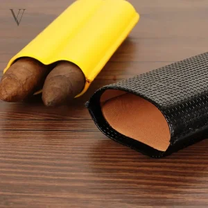 Protection en cuir pour cigares de voyage