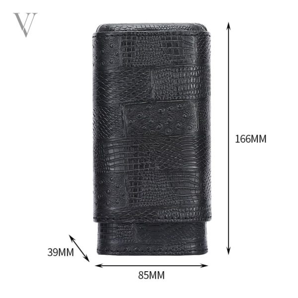Étui de cigares élégant en cuir, Krodilos, style et sécurité