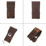 Style voyageur pour cigares en cuir