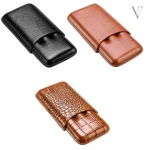 Coffret en cuir pour cigares, élégant et