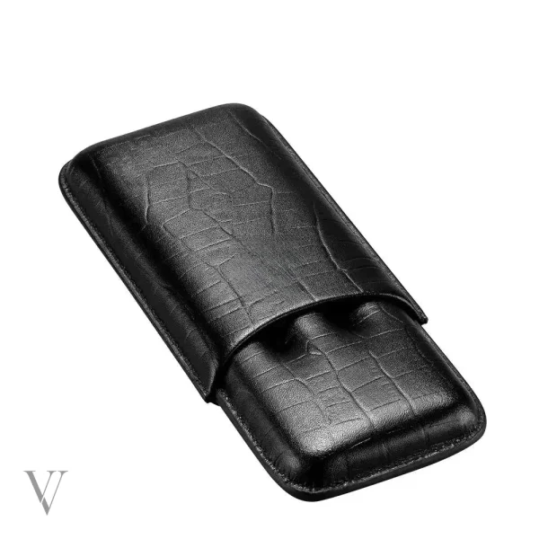 Coffret à cigares en cuir élégant avec coupe-cigare intégré