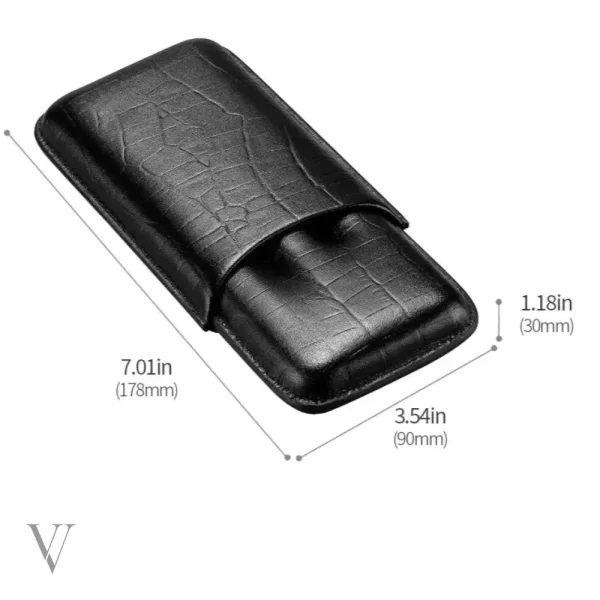 Étui à cigares en cuir pour trois cigares, chic et pratique