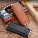 Étui à cigares en cuir pour 3 cigares