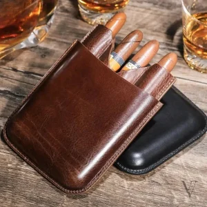 Etui cigares en cuir personnalisé - Voyageur Elixir