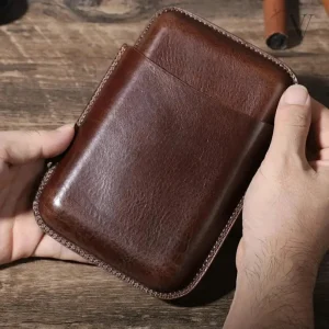 Cuir de qualité pour étui 4 cigares personnalisable