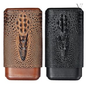 Étui à cigare en cuir Wild Cedar, élégant et protecteur