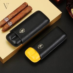 Étui de voyage en cuir pour 2 cigares - LITTLE SUNY
