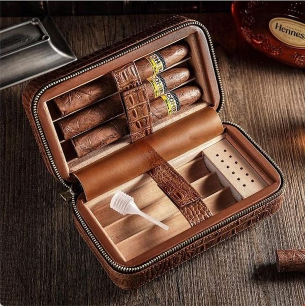 etui-de-voyage-cuir-cohiba-croco-6-cigares-1 Étui de voyage cuir CLINT CROCO pour 6 cigares