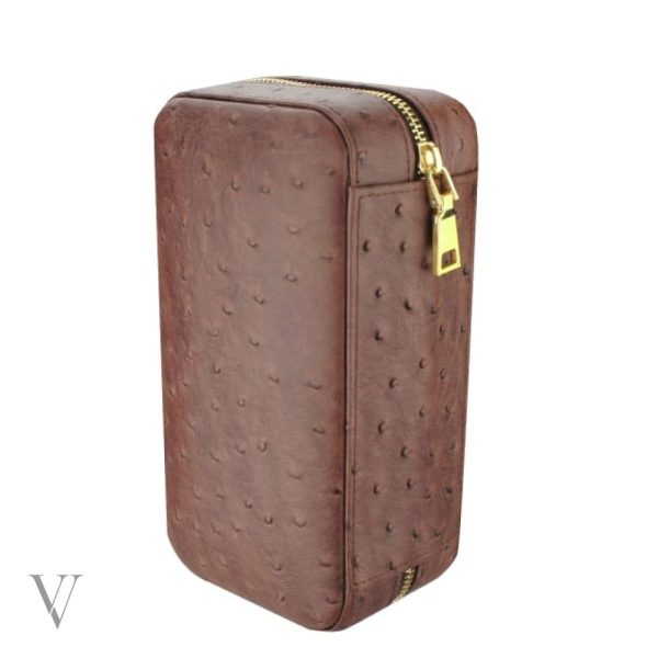 Protection chic pour vos cigares, en cuir croco