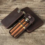 Étui à cigares personnalisable en cuir