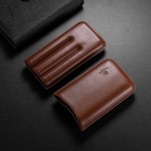 Protection élégante pour cigares en cuir