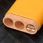 Étui à cigare en cuir de luxe, trois compartiments