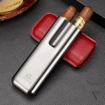 Élégant étui à cigares en cuir de qualité supérieure