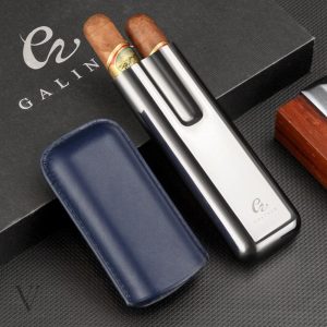 Design raffiné pour l'étui à cigares en cuir