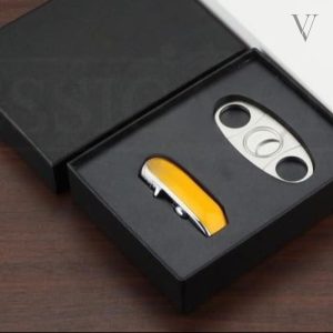 Accessoires de luxe pour cigares, briquet et coupe-cigare