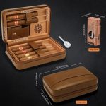 Humidor en cuir pour le transport de cigares