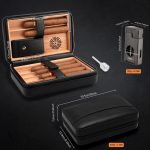 Coffret de voyage pour cigares et briquet