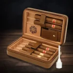 Pack cave à cigare de voyage en cuir TISFA STYLE - vue 3