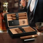 Pack cave à cigare de voyage en cuir TISFA STYLE - vue 4