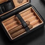 Humidor de voyage en cuir pour cigares TISFA
