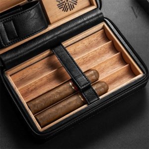 Humidor de voyage en cuir pour cigares TISFA