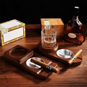 Cendrier à Cigare Whisky Wood pour amateurs de cigares